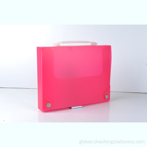 Portable File Box A4 plastic file file box with hang Supplier